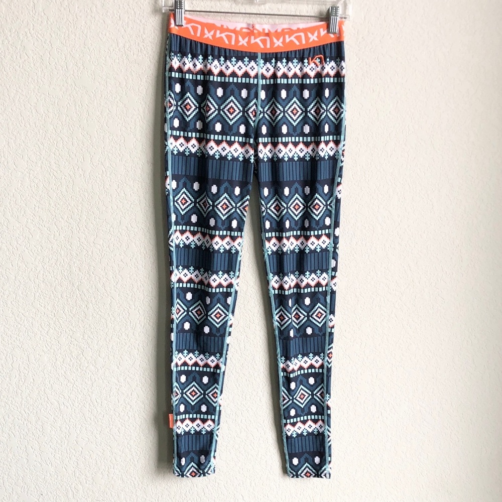 Kari Traa Printed Base Layer Leggings Medium 622523